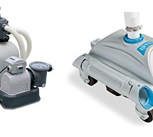 INTEX 2800 GPH Above Ground Pool Sand Filter Pump and Automatic Pool Vacuum