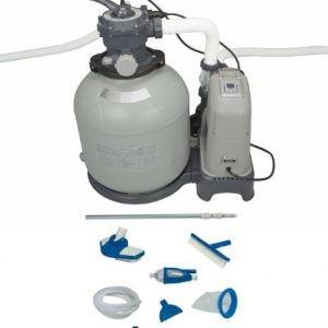 INTEX 2650 GPH Sand Filter Pump & Saltwater System Set w/ Deluxe Maintenance Kit