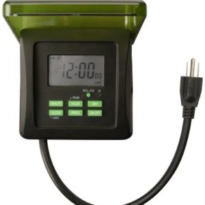 Woods 50015WD Outdoor 7 Day Heavy Duty Digital Plug In Timer  2 Grounded Outlets