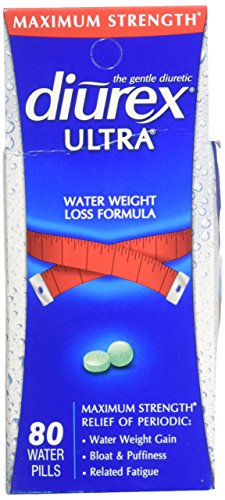 Diurex—Ultra Water Weight Loss Formula—80 Pills—Relieves Water Weight Gain  Bloating  Puffiness and Fatigue Related to Menstruation
