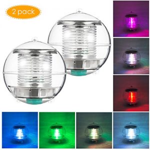 Coquimbo Solar Floating Light Pond Light Waterproof ABS Plastic with Color Changing LED Solar Pool Light Globe Night Light Lamp for Garden Swimming Pool Pond Party Home Decor(2 Pack)