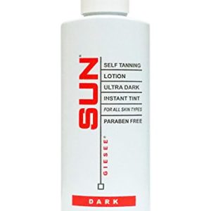 SUN LABORATORIES Ultra Dark Self Tan Lotion (4 oz) Self Tanner   Natural Sunless Tanning Lotion  Body and Face for Bronzing and Golden Tan   Very Dark Sunless Bronzer Flawless Fake Tanning Gel Lotion