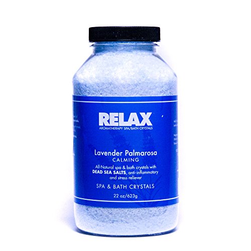 Lavender Palmarosa Aromatherapy Bath Crystals 22 Oz– Natural Aroma Therapy Dead Sea Salts for Hot Tubs Spas & Whirlpools 1 Lavender Palmarosa Aromatherapy Bath Crystals 22 Oz– Natural Aroma Therapy Dead Sea Salts for Hot Tubs Spas & Whirlpools