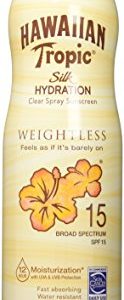 Hawaiian Tropic Sunscreen Silk Hydration Moisturizing Broad Spectrum Sun Care Sunscreen Spray   SPF 15  6 Ounce