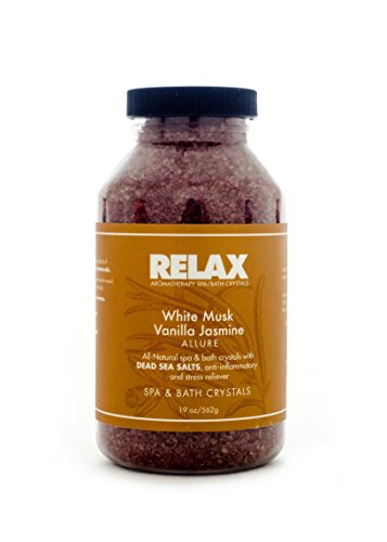 White Musk Vanilla Jasmine Aroma Therapy Bath Crystals 22 Oz Natural Mineral Salts – Aromatherapy for Hot Tub Spa & Jacuzzi 1 White Musk Vanilla Jasmine Aroma Therapy Bath Crystals 22 Oz Natural Mineral Salts – Aromatherapy for Hot Tub Spa & Jacuzzi