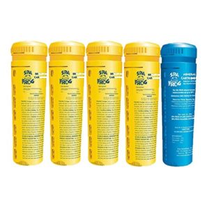 5 pack spa frog replacement cartridges  4 bromine/ 1 mineral