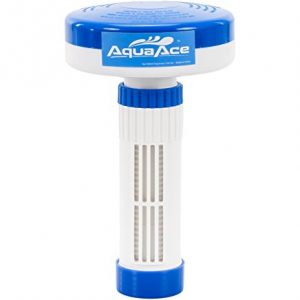 AquaAce Floating Spa Hot Tub Dispenser for Bromine or Chlorine Tablets   Premium Adjustable Chemical Floater   13 settings for Maximum Flow Control