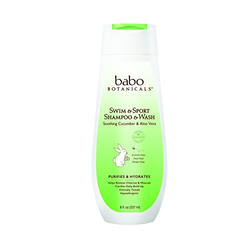 Babo Botanicals Swim & Sport Shampoo & Wash Cucumber Aloe Vera 8fl.oz Babo Botanicals Swim & Sport Shampoo & Wash Cucumber Aloe Vera 8fl.oz. Best Swimmers Shampoo Removes Chlorine Purifies & Hydrates Best Swimmers Shampoo Organic Aloe Vera