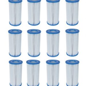 Bestway Swimming Pool Filter Pump Replacement Cartridge Type III 58012 (12 Pack)
