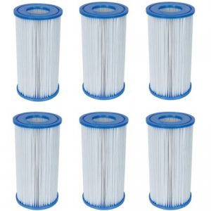 Bestway Swimming Pool Filter Pump Replacement Cartridge Type III 58012 (6 Pack)