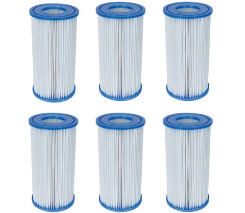 Bestway Swimming Pool Filter Pump Replacement Cartridge Type III 58012 (6 Pack) 1 Bestway Swimming Pool Filter Pump Replacement Cartridge Type III 58012 (6 Pack)