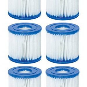 Bestway Swimming Pool Filter Pump Replacement Cartridge Type (VII) (6 Pack)