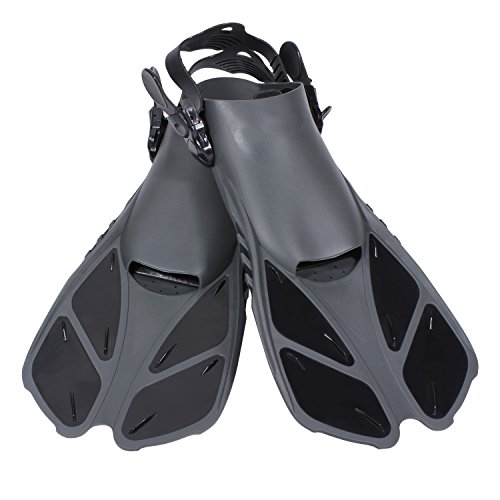 CAPAS Snorkel Fins Snorkeling Fins Swim Fin Short Adjustable Diving Fins for Adult Men Womens Kids Scuba Diving Swimming Duck Feet Swim Travel Open Heel Flippers Snorkelling Fins (Black L XL) 1 CAPAS Snorkel Fins Snorkeling Fins Swim Fin Short Adjustable Diving Fins for Adult Men Womens Kids Scuba Diving Swimming Duck Feet Swim Travel Open Heel Flippers Snorkelling Fins (Black L XL)