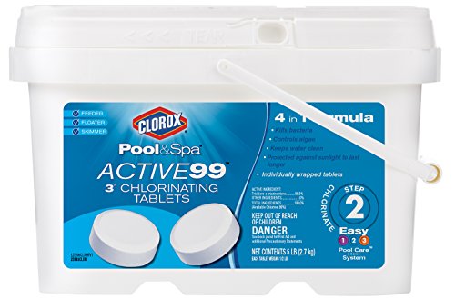 CLOROX Pool&Spa 22005CLXW Active99 3" Chlorinating Tablets 1 CLOROX Pool&Spa 22005CLXW Active99 3" Chlorinating Tablets