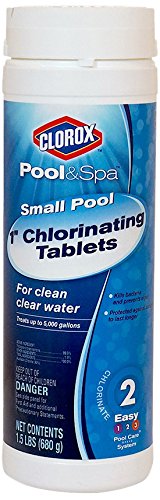 CLOROX Pool&Spa 60001CLX Small Pool 1 Inch Chlorinating Floater Tablets  1.5 Pound