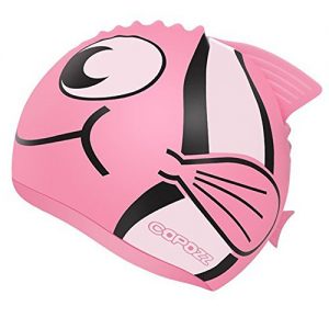 COPOZZ Kids Swim Swimming Caps for Aged (3-7) Boys and Girls (pink)