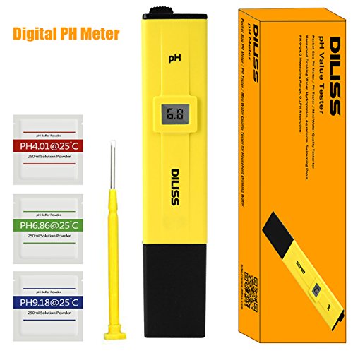 DILISS Digital PH Meter PH Tester Mini Water Quality Tester for Household Drinking Water Hydroponics Aquariums Swimming Pools 0 1PH Resolution - Extra PH Calibration Solution Mixture 1 DILISS Digital PH Meter PH Tester Mini Water Quality Tester for Household Drinking Water Hydroponics Aquariums Swimming Pools 0 1PH Resolution - Extra PH Calibration Solution Mixture