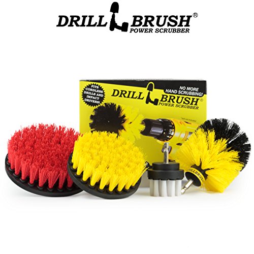 Drillbrush 4 Piece Scrub Brush Drill Attachment Kit Drill Powered Cleaning Brush Attachments Time Saving Cleaning Kit Great for Cleaning Pool Tile Flooring Brick Ceramic Marble and Grout 1 Drillbrush 4 Piece Scrub Brush Drill Attachment Kit Drill Powered Cleaning Brush Attachments Time Saving Cleaning Kit Great for Cleaning Pool Tile Flooring Brick Ceramic Marble and Grout