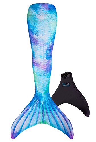 Fin Fun Mermaid Tail Reinforced Tips Monofin Watercolor Waves Child 8 1 Fin Fun Mermaid Tail Reinforced Tips Monofin Watercolor Waves Child 8
