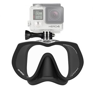 Frameless Diving Mask for GoPro (Glacier Ice)   NEW   Real Frameless   Built in Stainless Steel Camera Mount   Includes Neoprene Strap & Mounting Screw   GoMask   un[framed] by XS Foto (MA610GI)