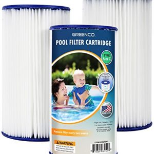 Greenco GRC1548 Pool Filter Cartridges Type a C Replacement Build-in Chlorinator-Set of 3
