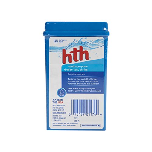 HTH Pool Test Kit 6-Way Test Strips (1174) 1 HTH Pool Test Kit 6-Way Test Strips (1174)