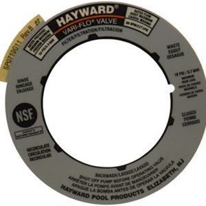 Hayward SPX0710G Label Plate Replacement for Hayward Multiport and Sand Filter Valves
