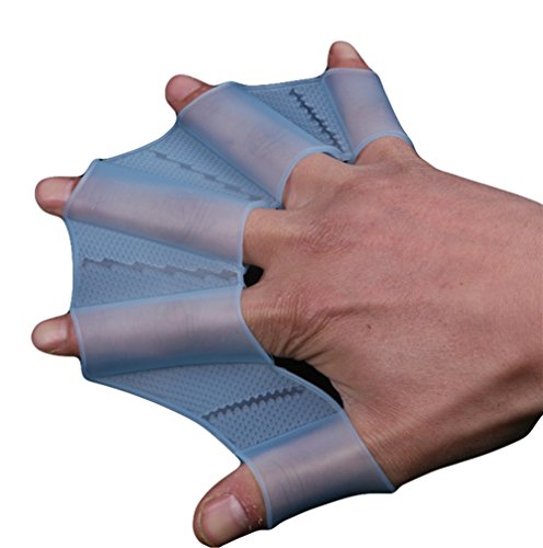 Hosaire 1pair Swimming Gloves Frog Soft Silicone Swimming Fins Flippers Frog Blue 1 Hosaire 1pair Swimming Gloves Frog Soft Silicone Swimming Fins Flippers Frog Blue