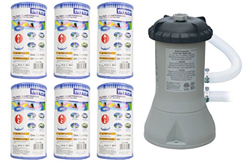 Intex 1000 GPH Easy Set Pool Filter Pump w GFCI 6 Type A Filter Cartridges 1 Intex 1000 GPH Easy Set Pool Filter Pump w GFCI 6 Type A Filter Cartridges