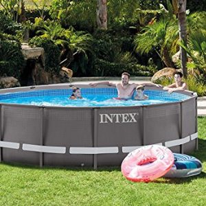 Intex 14ft X 42in Ultra Frame Pool Set with Filter Pump  Ladder  Ground Cloth   Pool Cover