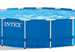 Intex 15ft X 48in Metal Frame Pool Set with Filter Pump  Ladder  Ground Cloth   Pool Cover