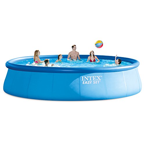 Intex 18ft X 48in Easy Set Pool Set with Filter Pump  Ladder  Ground Cloth   Pool Cover