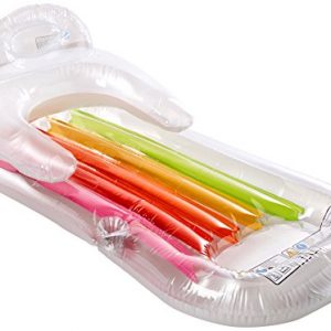 Intex King Kool Lounge Floating Swimming Pool Lounger with Headrest   Cupholder