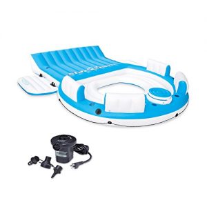 Intex Relaxation Island Raft And Intex AC Electric Air Pump   56299CA   66619E