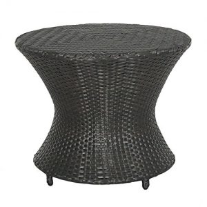 Iwicker Patio PE Wicker Hourglass Side Table