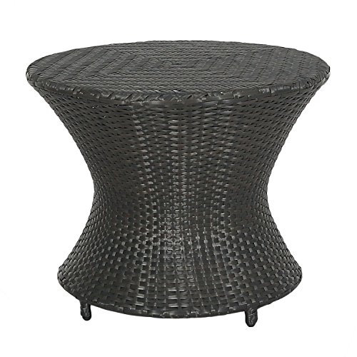 Iwicker Patio PE Wicker Hourglass Side Table 1 Iwicker Patio PE Wicker Hourglass Side Table
