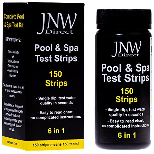 JNW Direct Pool   Spa Test Strips 6 in 1  Best Kit for Accurate Water Quality Testing for Home Swimming Pools 150 Strip MEGA PACK 1 JNW Direct Pool   Spa Test Strips 6 in 1  Best Kit for Accurate Water Quality Testing for Home Swimming Pools 150 Strip MEGA PACK