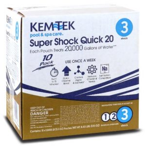 Kem Tek 26449048231 10 Pack Super Shock Quick 20 for Swimming Pools