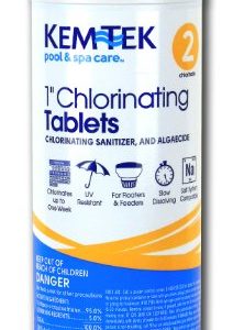 Kem Tek 2815 6 Chlorinating Tablets 1 Inch Pool and Spa Chemicals  1.5 Pound