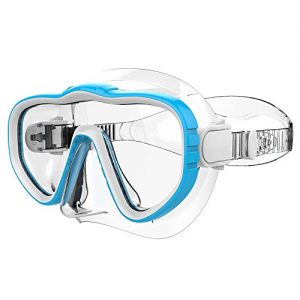 Kraken Aquatics Snorkel Dive Mask with Silicone Skirt and Strap for Scuba Diving  Snorkeling and Freediving | Blue