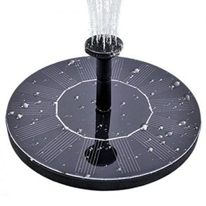 MINGER Floating Solar Fountain  Solar Birdbath Fountain 1.4W Solar Panel Solar Power Fountain Pump 4 Nozzles  Solar Powered Fountain Birdbath  Pond  Pool  Aquarium  Garden Patio