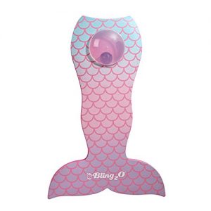 Mermaid Tail Kickboard for Kids by Bling2O Includes Bonus Dive Toy - Great for Swim Lessons (Cotton Candy)