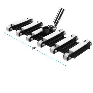 Milliard Extra-Wide 19  Heavy-Duty Flexible Pool and Spa Vacuum Head with Ball Bearing Urethane Wheels