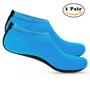 Nlife Barefoot Water Shoes Aqua Socks For Beach Surf Pool Swim Yoga Aerobics Blue XXX-Large 1 Pair
