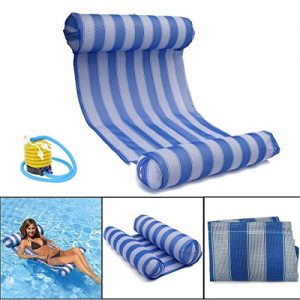 OUTERDO Water Hammock Pool Lounger Float Hammock Inflatable Rafts Swimming Pool Air Lightweight Floating Chair Compact and Portable Swimming Pool Mat for adults and Kids