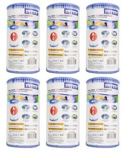 (Pack of 6) Intex 29000E 59900E Easy Set Pool Replacement Type A or C Filter Cartridge