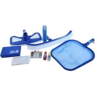 Pool Central Premium Blue and White Swimming Pool Cleaning Maintenance Set with Test Kit (5 Piece) 1 Pool Central Premium Blue and White Swimming Pool Cleaning Maintenance Set with Test Kit (5 Piece)