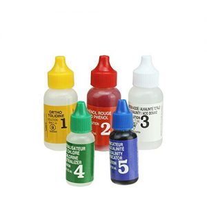 Pool Central Test Kit Replacement Refill Bottles for Swimming Pools (5 Piece)