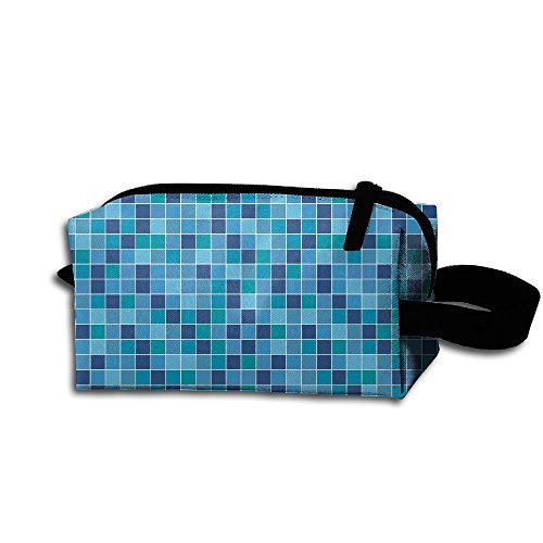 Pool Tile Seamless Pattern Cosmetic Bag Zipper Storage Bag Portable Ladies Travel Bag 1 Pool Tile Seamless Pattern Cosmetic Bag Zipper Storage Bag Portable Ladies Travel Bag