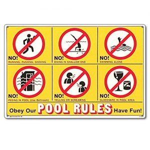 Poolmaster Sign for Residential or Commercial Swimming Pools  Icon Pool Rules
